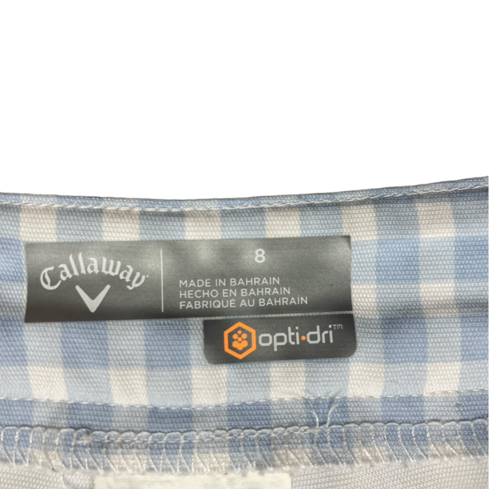 Callaway Women’s Opti-Dri Gingham Print Golf Shorts (E-1) - Picture 8 of 10